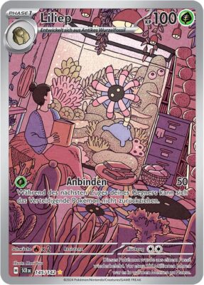 Liliep-145-142-Karmesin-Purpur-Stellarkrone-Illustration-Rare-Pokémon-Karte-Deutsch-TCG-Sammelkartenspiel-2024