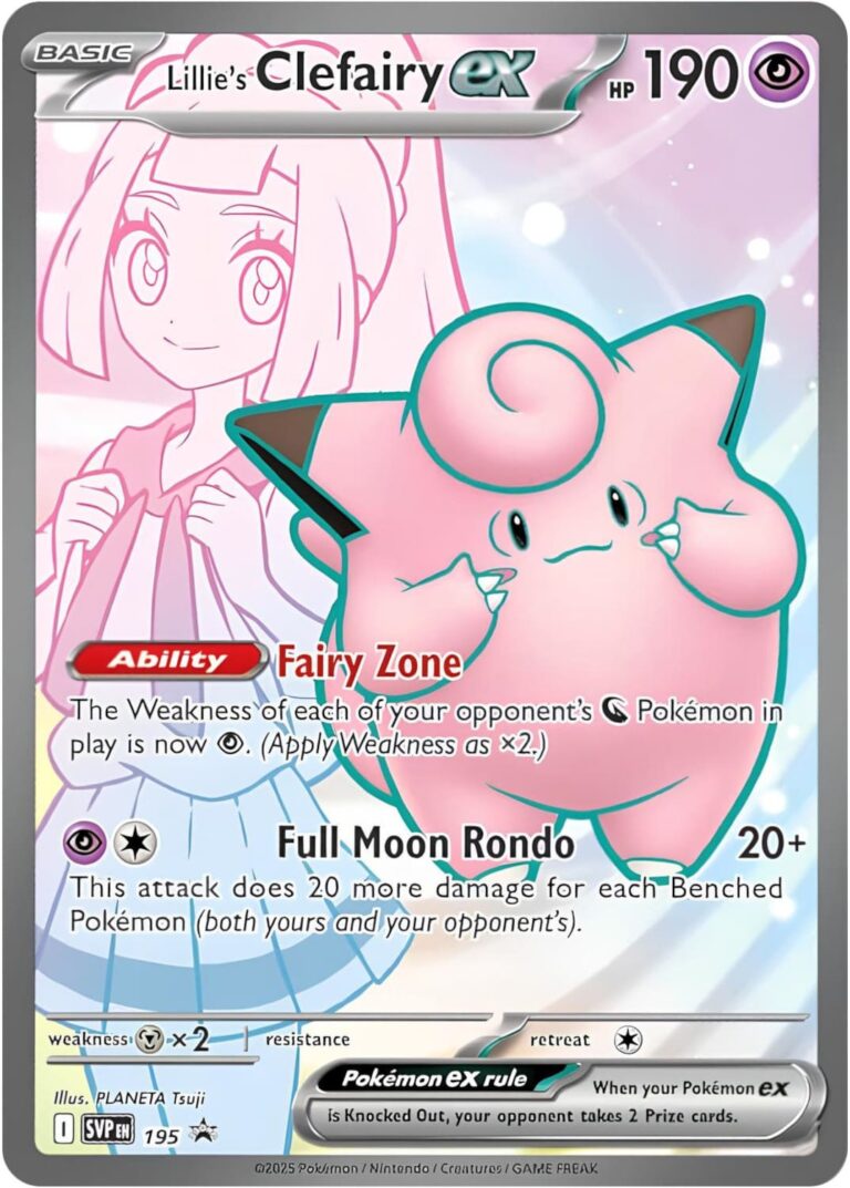 Lillies-Clefairy-ex-SVP-EN-195-Black-Star-Promo-Trainer-Pokémon-Karte-2025-Englisch