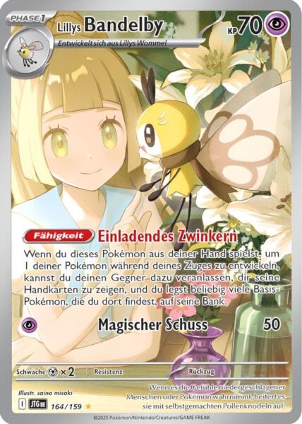 Lillys-Bandelby-164-159-JTG-DE-Karmesin-Purpur-Reisegefährten-Illustration-Rare-Pokémon-Karte-Deutsch