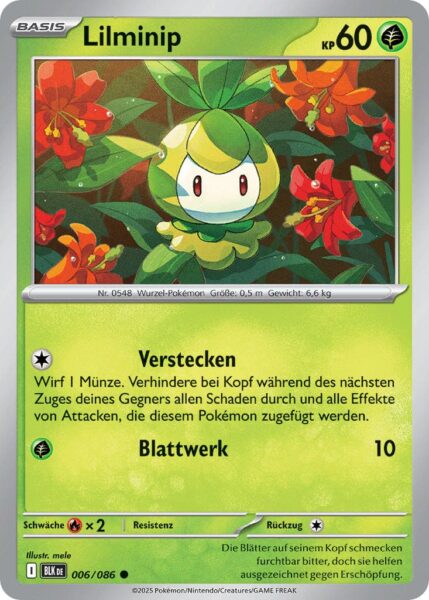 Lilminip-006-086-BLK-DE-Schwarze-Blitze-Pokémon-Karte-Karmesin-Purpur-Deutsch