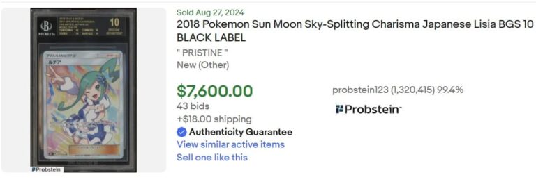 Lisia-104-096-Sky-Spitting-Charisma-Pokémon-Karte-Japanese-BGS-10-Top-Verkäufe-eBay-Preis