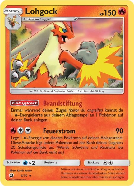 Lohgock-6-70-Majestät-der-Drachen-Pokémon-Karte-Deutsch-TCG-Sammelkartenspiel