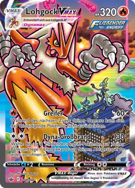 Lohgock-VMAX_Alternate-Art_Schaurige_Herrschaft_201-198_Pokémon-Karte