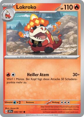 Lokroko-030-191-SSP-DE-Karmesin-Purpur-Stürmische-Funken-Pokémon-Karte-Deutsch-TCG