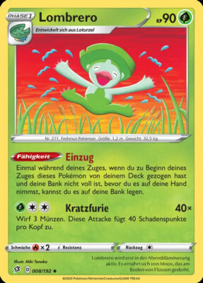 Lombrero-008-Clash-der-Rebellen-Pokémon-Karte