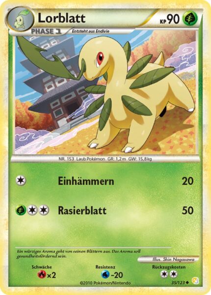 Lorblatt-35-123-Heartgold-Soulsilver-Pokémon-Karte-Deutsch-TCG