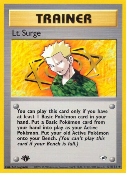 Lt.-Surge-101-132-Gym-Heroes-Pokémon-Karte-Englisch-TCG-Sammelkartenspiel-2000