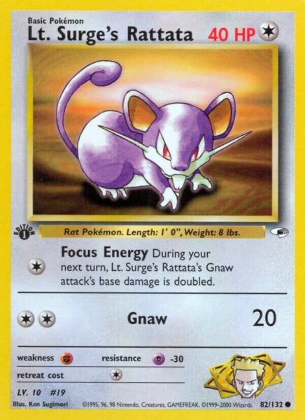 Lt.-Surges-Rattata-82-132-Gym-Heroes-Pokémon-Karte-Englisch-TCG-Sammelkartenspiel-2000
