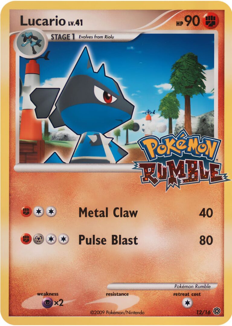 Lucario-12-16-Pokémon-Rumble-Karte-Holo-TCG-Sammelkartenspiel-2009