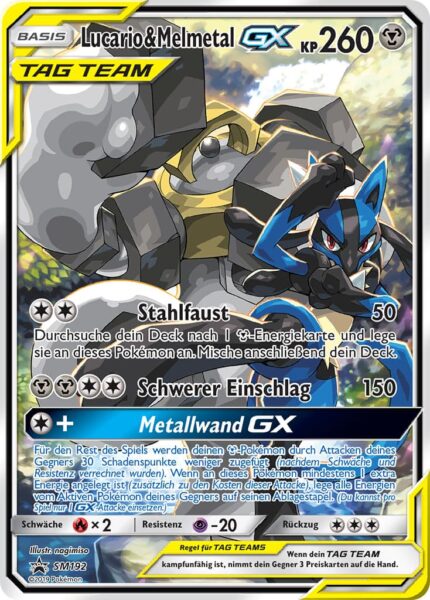 Lucario-Melmetal-GX_TAG-TEAM_SM192_Black_Star_Promo