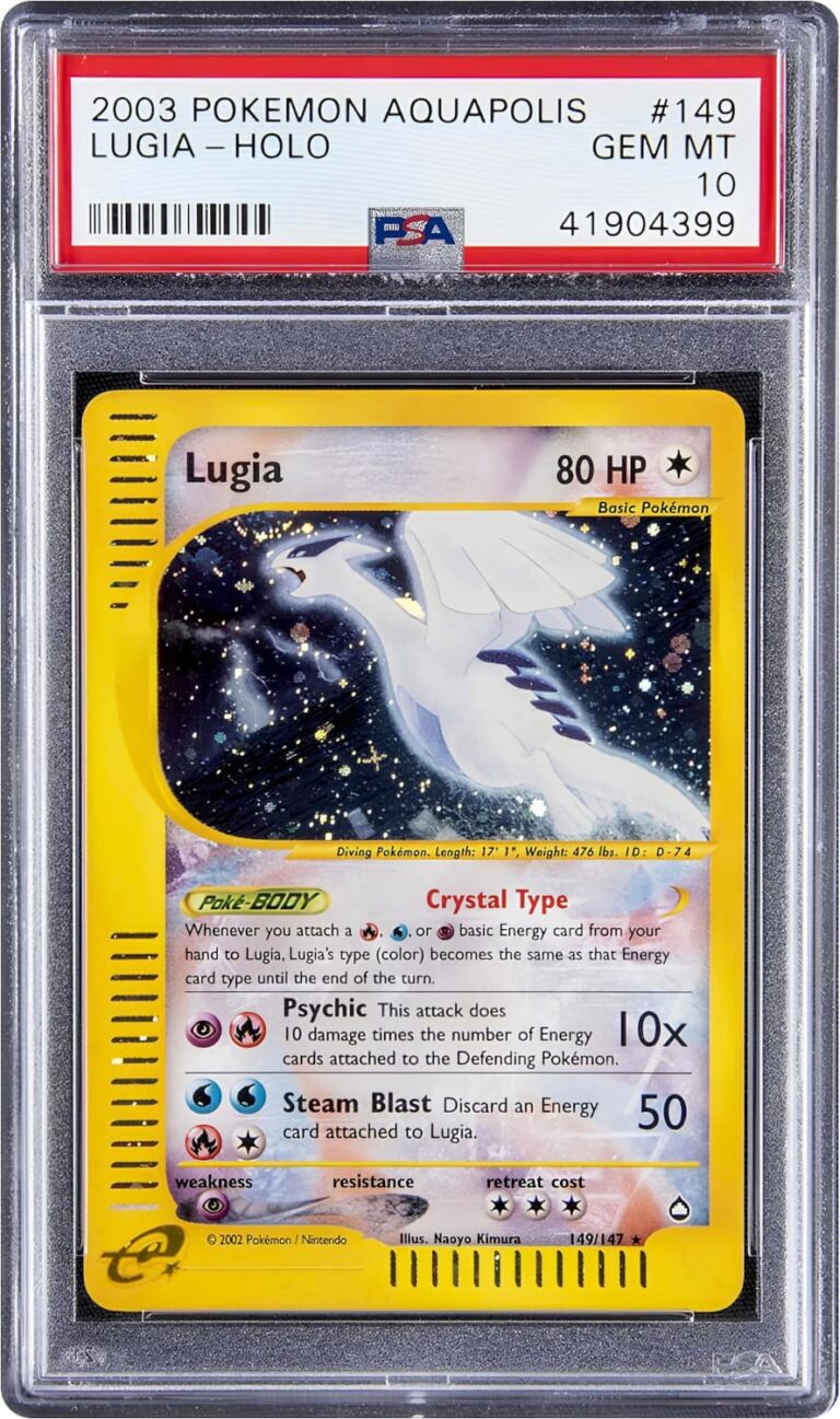 Lugia-149-147-Crystal-Kristall-Pokémon-Karte-Aquapolis-PSA-10