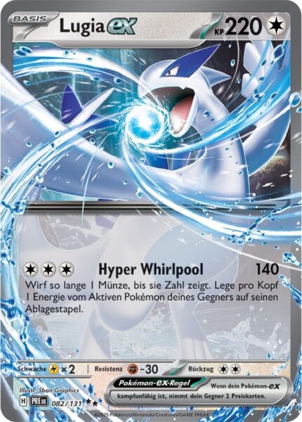 Lugia-ex-082-131-Prismatische-Entwicklungen-Pokémon-Karte-Deutsch-Karmesin-Purpur-TCG-Sammelkartenspiel