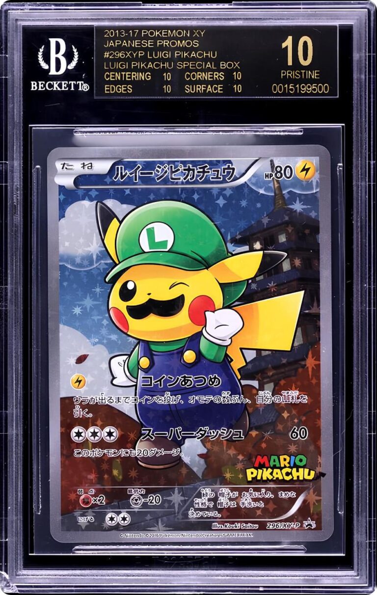 Luigi-Pikachu-296-XY-P-Japanese-Promo-Pokémon-Karte-BGS-10-Black-Label