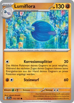 Lumiflora-115-191-SSP-DE-Karmesin-Purpur-Stürmische-Funken-Pokémon-Karte-Deutsch-TCG