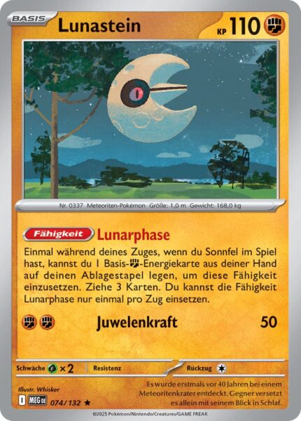 Lunastein-074-132-Mega-Entwicklung-Pokémon-Karte-Deutsch-1