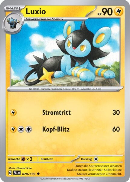 Luxio_070-193_Entwicklungen-in-Paldea_Pokémon-Karte