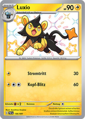 Luxio_136-091_PAF-DE_Shiny_Schillernd_Paldeas-Schicksale_Pokémon-Karte_Deutsch