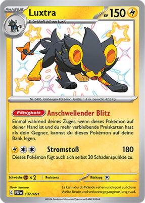 Luxtra_137-091_PAF-DE_Shiny_Schillernd_Paldeas-Schicksale_Pokémon-Karte_Deutsch