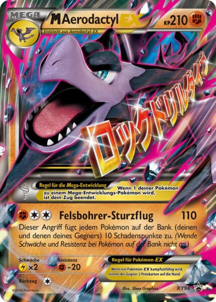 M-Aerodactyl-EX-XY98-Black-Star-Promo-Mega-Pokémon-Karte-Deutsch
