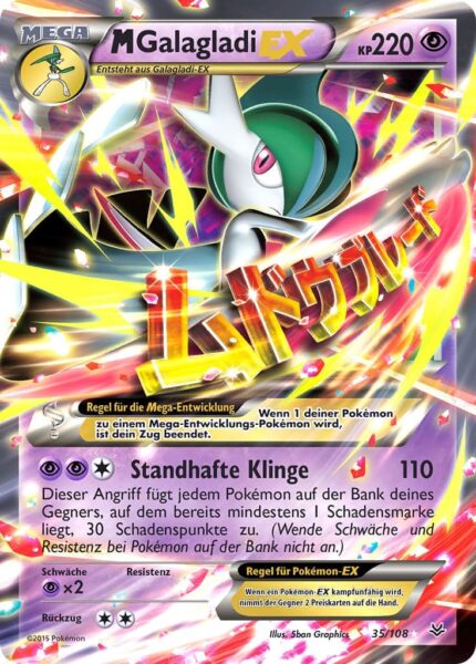 M-Galagladi-EX-35-108-XY-Drachenleuchten-Mega-Pokémon-Karte-Deutsch-TCG-Sammelkartenspiel