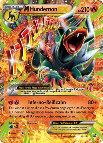 M-Hundemon-EX-22-162-XY-TURBOstart-Mega-Pokémon-Karte-TCG-Sammelkartenspiel