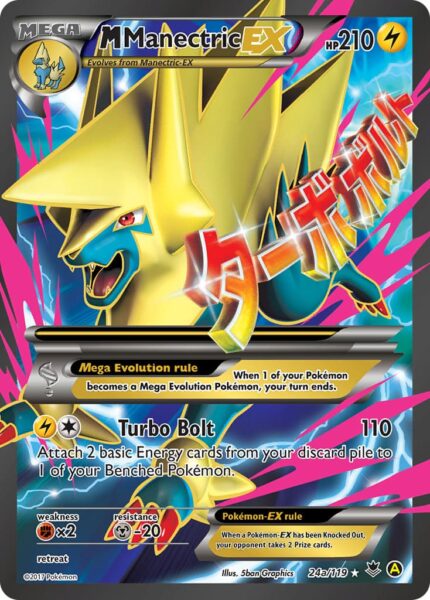 M-Manectric-EX-Voltenso-EX-24a-119-XY-Phantom-Forces-Phantomkräfte-Yellow-A-Alternate-Pokémon-Karte-Englisch