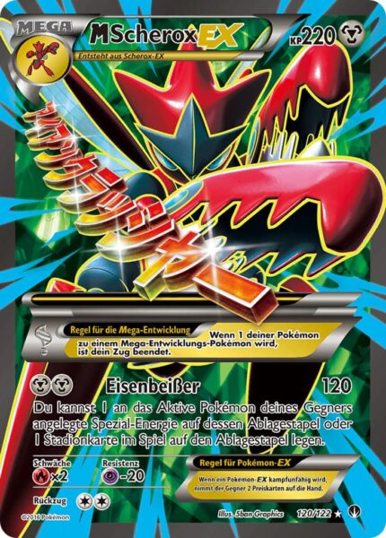 M-Scherox-EX-120-122-XY-TURBOfieber-Mega-Pokémon-Karte-Deutsch