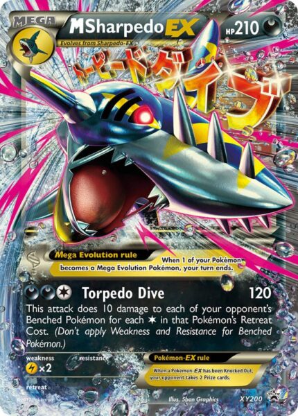 M-Sharpedo-Tohaido-EX-XY200-Black-Star-Promo-Mega-Pokémon-Karte-Englisch
