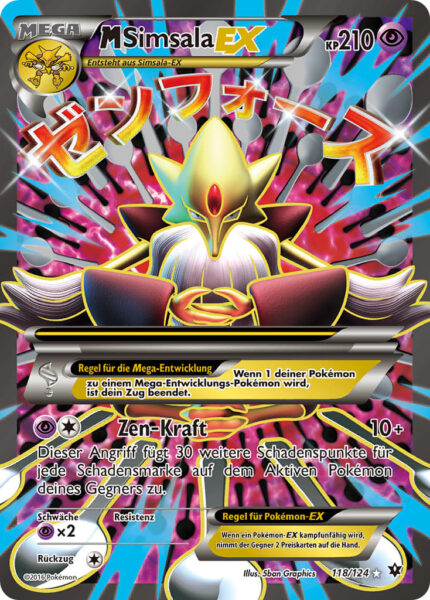 M-Simsala-EX-118-124-Full-Art-XY-Schicksalsschmiede-Pokémon-Karte-Deutsch