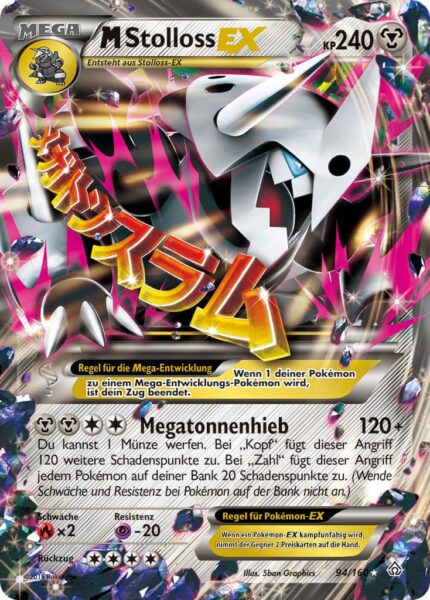 M-Stolloss-EX-94-160-XY-Protoschock-Mega-Pokémon-Karte-Deutsch
