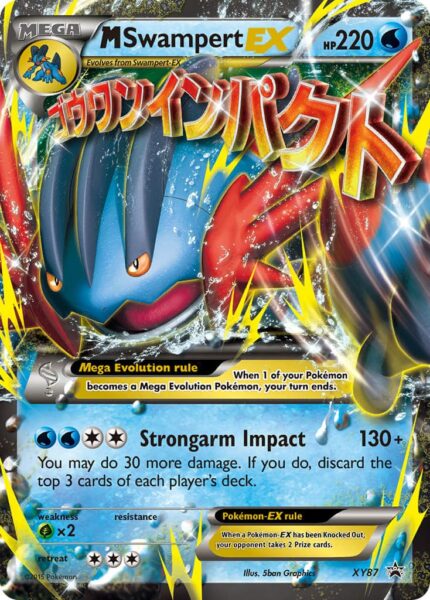 M-Swampert-Sumpert-EX-XY87-Black-Star-Promo-Mega-Pokémon-Karte-Englisch