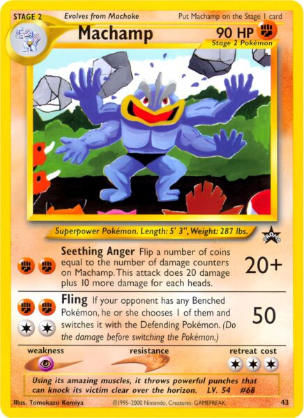 Machamp-Machomei-43-Wizards-Black-Star-Promo-Pokémon-Karte-Englisch-TCG-Sammelkartenspiel
