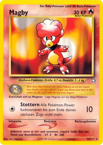 Magby-23-111-Neo-Genesis-Baby-Pokémon-Karte-Deutsch-TCG-Sammelkartenspiel