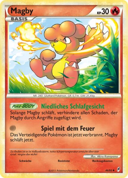 Magby-46-95-Ruf-der-Legenden-Baby-Pokémon-Karte-Deutsch-TCG-Sammelkartenspiel