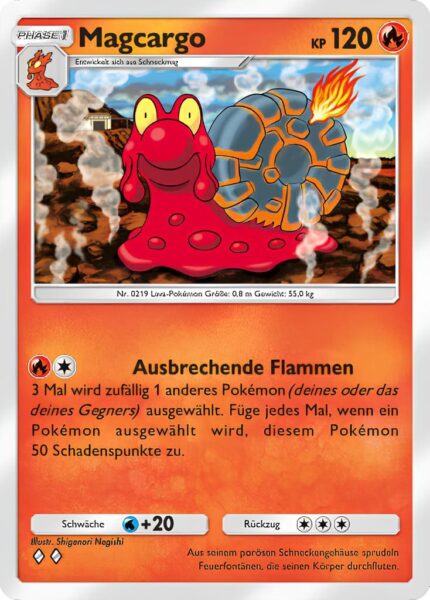 Magcargo-031-161-Weisheit-von-Meer-und-Himmel-A4-Pokémon-TCG-Sammelkartenspiel-Pocket-Karte