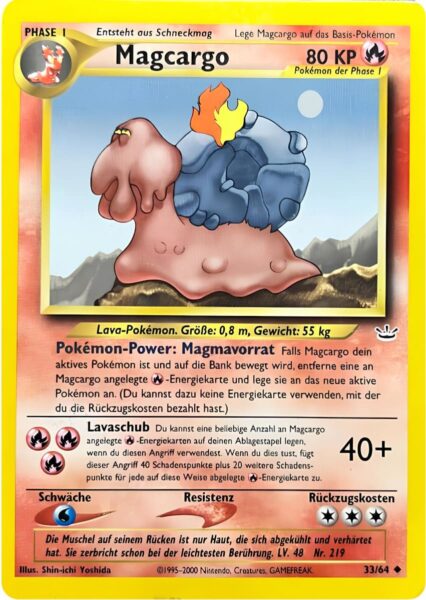 Magcargo-33-64-Neo-Revelation-Pokémon-Karte-Deutsch