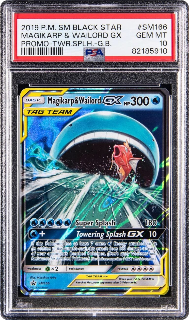 Magikarp-Wailord-GX-SM166-Black-Star-Promo-Pokémon-Karte-PSA-10