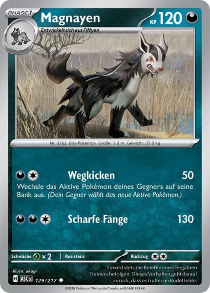 Magnayen-129-217-ASC-Erhabene-Helden-Pokémon-Karte-Deutsch