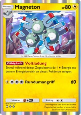 Magneton-98-Pokémon-TCG-Sammelkartenspiel-Pocket-Unschlagbare-Gene-Digitale-Karte