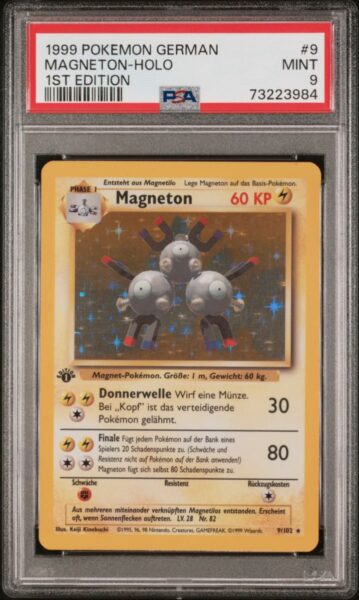 Magneton_Base-Basis-Set_1st-Edition_9-102_Pokémon-Karte_PSA-9