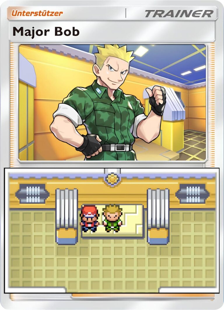 Major-Bob-226-Pokémon-TCG-Sammelkartenspiel-Pocket-Unschlagbare-Gene-Digitale-Karte-Illustration-Ort-Location-Videospiel