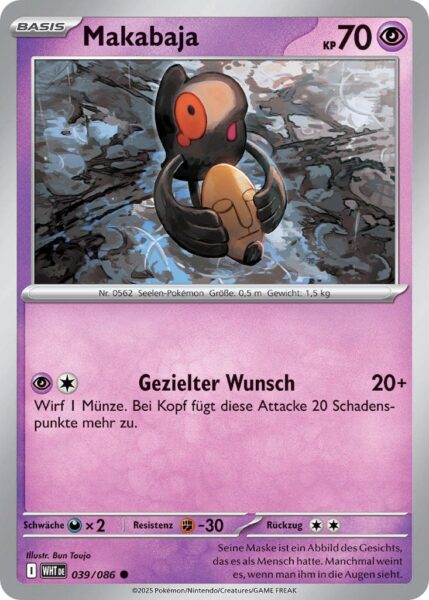 Makabaja-039-086-WHT-DE-Weiße-Flammen-Pokémon-Karte-Karmesin-Purpur-Deutsch