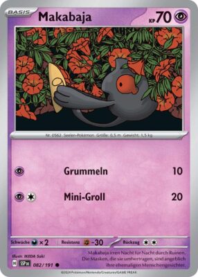 Makabaja-082-191-SSP-DE-Karmesin-Purpur-Stürmische-Funken-Pokémon-Karte-Deutsch-TCG