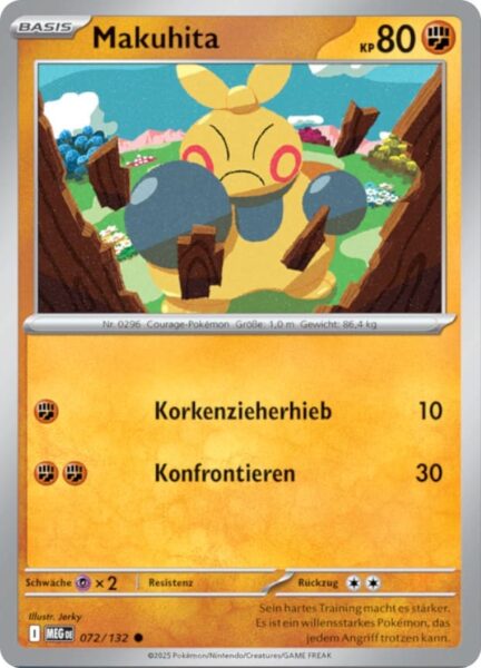 Makuhita-072-132-Mega-Entwicklung-Pokémon-Karte-Deutsch
