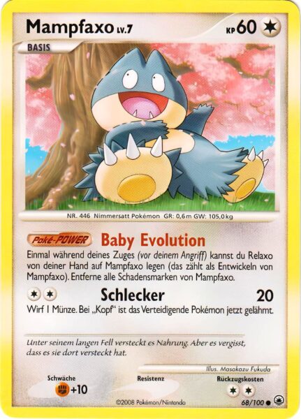 Mampfaxo-68-100-Majestätischer-Morgen-Pokémon-Karte-Deutsch-TCG-Sammelkartenspiel
