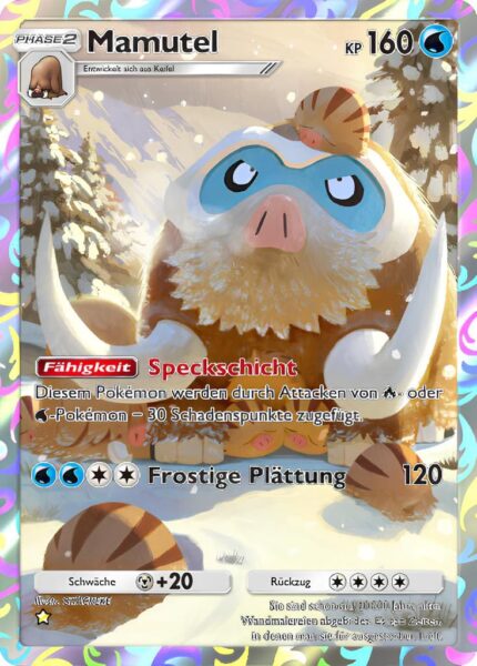 Mamutel-160-207-Kollision-von-Raum-und-Zeit-Pokémon-TCG-Sammelkartenspiel-Pocket-Illustration-Rare-Karte