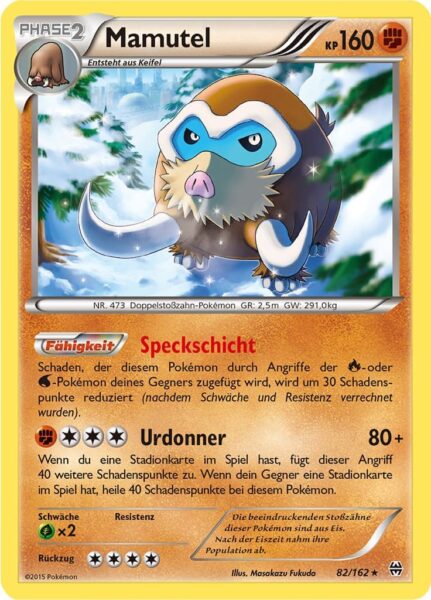 Mamutel-82-162-XY-TURBOstart-Pokémon-Karte-Deutsch