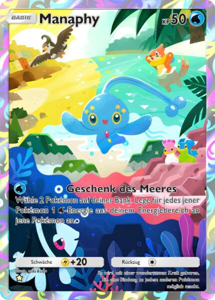 Manaphy-162-207-Kollision-von-Raum-und-Zeit-Pokémon-TCG-Sammelkartenspiel-Pocket-Illustration-Rare-Karte