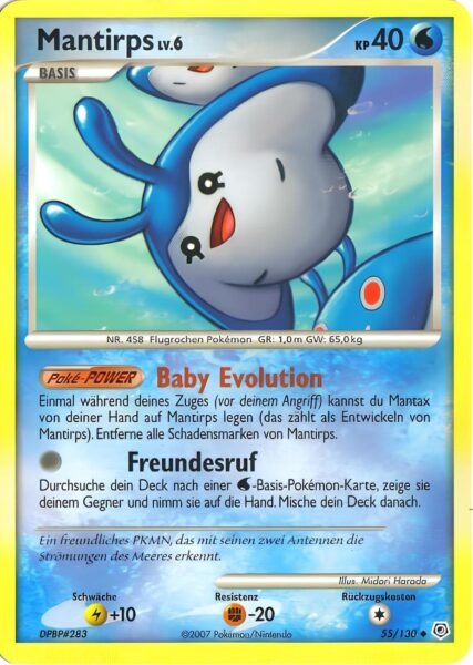 Mantirps-55-130-Diamant-Perl-Pokémon-Karte-Deutsch-TCG-Sammelkartenspiel