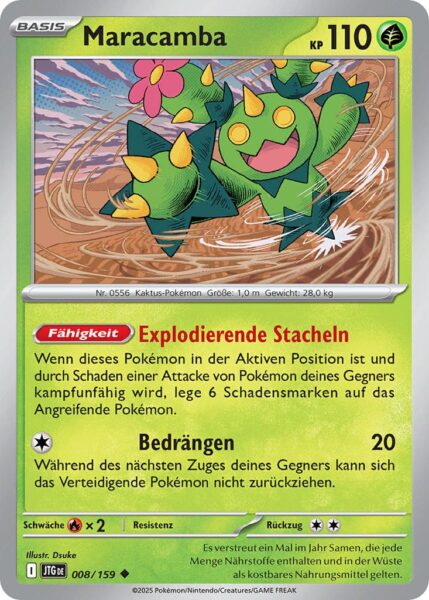 Maracamba-JTG-DE-008-159-Karmesin-Purpur-Reisegefährten-Pokémon-Karte-Deutsch